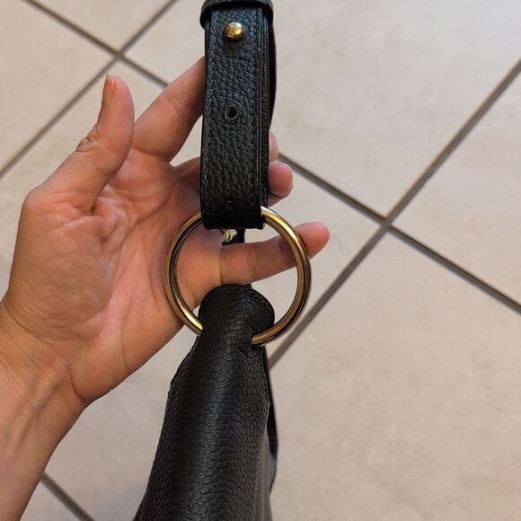 Corder London Genuine Pebbles Leather Shoulder Bag Evergreen Dark Green - Picture 3 of 10